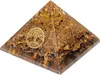 Pyramída tigrieho oka so stromom života - 7x7x6cm Náhľad obrázku produktu 1