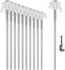 com-four® 12x Zelt-Heringe aus Stahl - Schraubheringe mit Produktbild-Vorschau 1