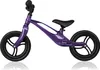 A purple balance bike with black wheels and seat, shown from the side against a white background. Produktbild-Vorschau