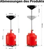 Wiltec Ölauffangwagen 75 l Ölablassgerät 145-185 cm, Produktbild-Vorschau 3