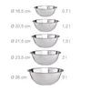 Relaxdays Rührschüssel Set, 5-teilig, Edelstahl, Produktbild-Vorschau 4