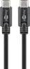 USB-C™-Kabel, 0,5 m, schwarz 60 W, 3 A, 4K/60 Hz, 5 Gbit/s, Produktbild-Vorschau 1