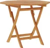 vidaXL Skladací záhradný stôl 85x85x76 cm Teakové masívne Náhľad obrázku produktu 5