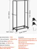 A diagram of a rolling cart with dimensions and accessories listed. Voir les images du produit