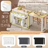 Mobilna wyspa kuchenna w białym kolorze, stojąca na Podgląd zdjęcia produktu 5