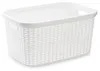 Plasticforte Waschekorb - 35 Liter - Rattan - weis - Produktbild-Vorschau 2