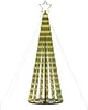 vidaXL LED Weihnachtsbaum 275 LEDs Warmweiß 180 cm Produktbild-Vorschau 4