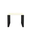 A simple table with a cream-colored top and black legs, presented on a white background. Náhľad obrázku produktu