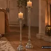 2x Kerzenständer "XXL" aus Aluminiumguss silber, 70 + 89 cm Produktbild-Vorschau 1
