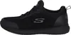 A side view of a black Skechers work shoe. Voir les images du produit