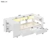 Stauraumbett mit Schreibtisch, LED-Streifen, Lattenrost, Produktbild-Vorschau 5