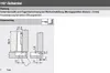 Diagram showing hinge measurements and installation details. Produktbild-Vorschau