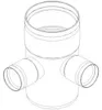 POLOPLAST Eckdoppelabzweig, POLO-KAL XS, 110/50/50mm, Produktbild-Vorschau 5
