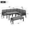 Set da pranzo da giardino Merax per 8 persone, set lounge Anteprima dell’immagine prodotto 8