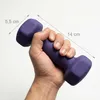 Relaxdays, set di 2 manubri, ghisa, 1 kg, rivestiti, Anteprima dell’immagine prodotto 4