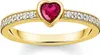 Thomas Sabo TR2448-995-10 Damenring mit rotem Herz vergoldet 1 Produktbild-Vorschau