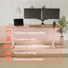 AREBOS Elektrický výškovo nastaviteľný rám stola biely 2 Náhľad obrázku produktu 3