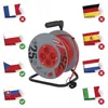 Prodlužovací kabel na bubnu 25 m / 4 zásuvky / červený / PVC / 230 V / 1,5 mm2 Náhled obrázku produktu