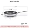 Bratpfanne Ø24 cm Edelstahl Induktion Pfanne Schmorpfanne Produktbild-Vorschau 2