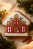 Weihnachts-Dekorationskissen „Lebkuchenhäuschen“, Braun, Produktbild-Vorschau 2