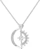 INF Halskette mit Anhänger Sonne und Mond Silber Produktbild-Vorschau 1