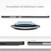 A smartphone case is shown being placed on a wireless charger, and a close-up shows the case's thickness. Anteprima dell’immagine prodotto