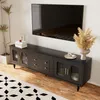 Stojak pod telewizor retro, 177 cm, złote uchwyty, 2 Podgląd zdjęcia produktu 2