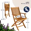 CASARIA® 4er Set Gartenstuhl Balkonstuhl Holz Sydney Produktbild-Vorschau 7