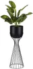 HowHomely | Blumenständer - Metall - Höhe 56 cm - Schwarz - Produktbild-Vorschau 1