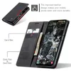 A flip-style phone case with card slots and a cash slot, shown open with a phone inside. Produktbild-Vorschau