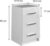 Nachttisch Vicco Irma Weiß 2er Set, Model 37287 Produktbild-Vorschau 7