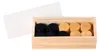 Longfield Games 180101, Dame Spielsteine, Schwarz, Holz, Produktbild-Vorschau 5