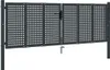 vidaXL Zahradní brána antracitová 300x75 cm ocelová Náhled obrázku produktu 1