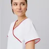 Schlupfkasack weiß, mit Paspel rot, Größe XS : XS : rot : Produktbild-Vorschau 2