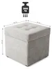 MG Design Polsterhocker Grau 45x45 cm - Stauraum 50L, bis Produktbild-Vorschau 5