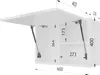 A technical drawing of a white cabinet with dimensions indicated. Produktbild-Vorschau