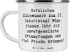 Mr. & Mrs. Panda Pott Spruch 27. Geburtstag - Weiß - Produktbild-Vorschau 1