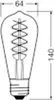OSRAM 1906 LED Filament 7,8W 360lm E27 1.800K smoke Produktbild-Vorschau 1