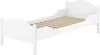 Einzelbett weiß 90x200 Futonbett Bettrahmen Singlebett Produktbild-Vorschau 2