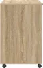 vidaXL Stôl s kolieskami Sonoma dub 91 x 50 x 77 cm Náhľad obrázku produktu 5