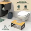 eluno tabouret de toilette, repose-pieds en bambou, pliable Voir les images du produit 6