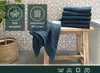 6er Set Handtücher, 50x100 cm 100% Baumwolle, dunkelbau Produktbild-Vorschau 3