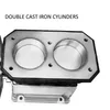A close-up view of a double cast iron cylinder block for a compressor. Produktbild-Vorschau
