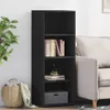 Highboard Schwarz 45x41x124 cm Holzwerkstoff Produktbild-Vorschau 2