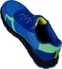 A single blue and green athletic shoe is shown from a top-down diagonal angle against a white background. Produktbild-Vorschau