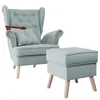 Idohome - Gepolsterter Ohrensessel CLASSIC mit Hocker, Produktbild-Vorschau 6
