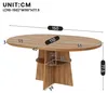 Mesa de comedor extensible redonda de Merax, de 110-150 × Vista previa de la imagen del producto 3