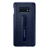 A dark blue Samsung phone case with a ribbed texture and a built-in kickstand. Produktbild-Vorschau
