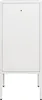 A white cabinet with a single door and a small black knob is shown against a white background. Anteprima dell’immagine prodotto