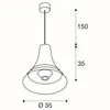 SLV 1000434 BATO 35 PD Indoor Pendelleuchte schwarz E27 Produktbild-Vorschau 4